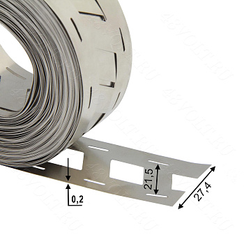 Никелированная лента 21700 2P со смещением без холдера